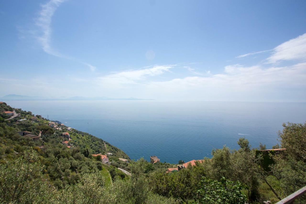 "Casalena" Villa A Furore Amalfi Coast Con Grande Terrazzo E Vista Sul Mare Exterior foto